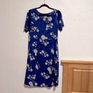 Blue floral dress W/ Pockets